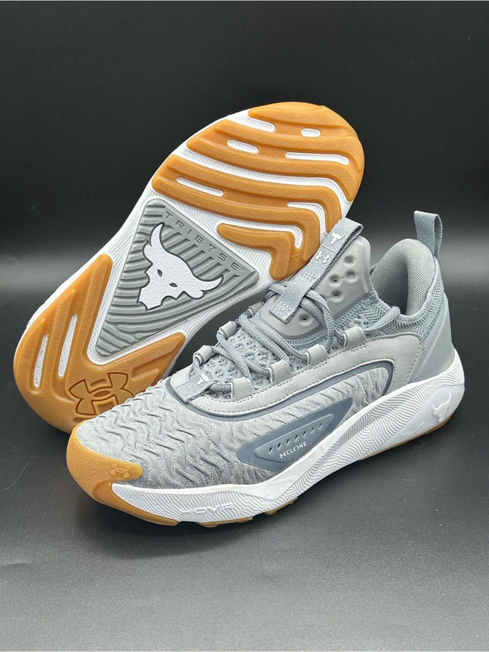 Under Armour Project Rock 7 Training Shoes Mens 9 Steel White 3027600-035 Size 8